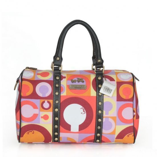 Coach Poppy Stud Medium Multicolor Luggage Bags ASY | Women